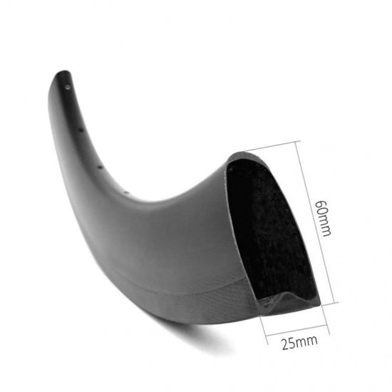 Tubular carbon rims 60mm profile 25mm wide for rim brake