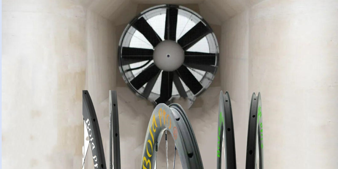 Wind tunnel testing: comparison between high  and low profile carbon wheelsets