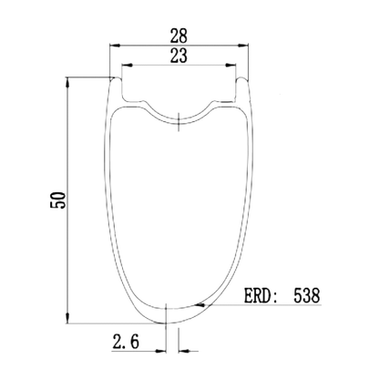 700c tubeless ready all road carbon bicycle rim 50mm high profile 28mm wide dynamic symmetric or asymmetric