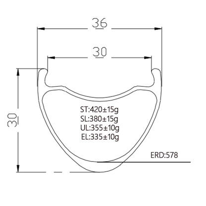 tubeless ready 30mm inner wide 30mm high carbon velo rim,30mm inner wide,super light,ultralight and extreme light design,Bola