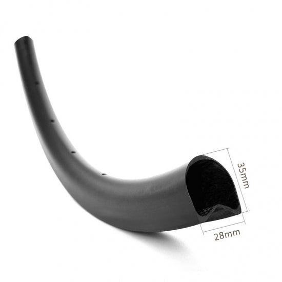700C carbon rim tubular 35mm profile 28mm wide asymmetric optional
