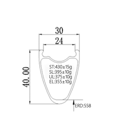 Tubeless ready carbon road ciclismo superlight ultralight even extreme light rim 40mm high 30mm wide 24mm or 25mm inner wide,hook or hookless optional Bola