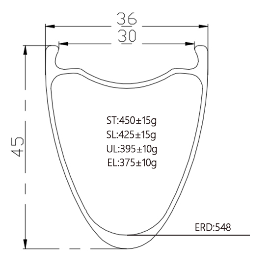 700c tubeless carbon velo rim 45mm profile,36mm outer 30mm inner wide,super ultra or extreme light option,Bola