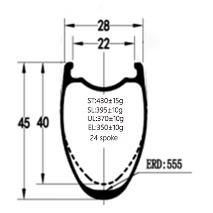 700C 22mm inner wide disc brake carbon bike rim wave  40mm and 45mm superlught or ultra light even extreme light,Bola