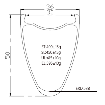 700c superlight or ultra light even extreme light carbon bike rim 50mm height 36mm outer wide 30mm inner wide,Bola