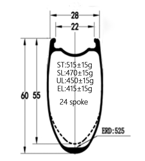 700C aero tubeless carbon bike rim 55mm and 60mm wavy profile  28mm outer wide 22mm inner wide,super or ultra even extreme light option Bola